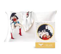 Kitsch Wonder Woman (Believe in Wonder) Funda de Almohada de satén con Cremallera más Suave Que la Seda, Funda de Almohada refrescante de Lujo para Cabello y Piel, prevención de Arrugas, tamaño Queen