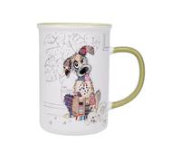 KIUB - Taza grande con animales (360 ml, diseño de perro agradable, porcelana)