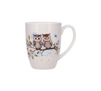 KIUB TAZA REDONDA 380 ML + CAJA PAREJA DE BUHOS COLLECTION PORTFOLIO 11x9x10 Cms.