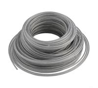 Kivivaka 35m 3mm Acero Trimmer Cable de alambre Línea de alta resistencia Desbrozadora para Herramientas de Jardín Gris