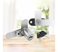 Kivivaka 7 formas de aleación de zinc doble para cerradura de puerta, archivador, buzón, muebles de metal, 16 mm, color plateado