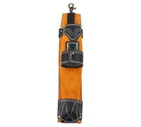 Kivivaka Bolsa profesional para varillas de soldadura de llama, soporte para electrodos de piel de vaca gruesa, 20 varillas, bolsa de cordón reforzada con remache con cinturón de bucle para martillo