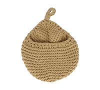 Kivivaka Cesta colgante de pared para verduras y frutas, organizador de almacenamiento de cuerda de algodón de yute tejido a mano, estante de cocina transpirable C (18 x 24 cm)