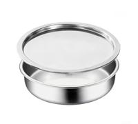 Kivivaka Cuenco para cocinar huevos escalfados de acero inoxidable para microondas, para cocinar rápidamente para el desayuno, cuenco para cocinar al vapor, 22 x 22 cm