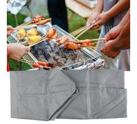 Kivivaka Funda para parrilla Weber 9010001 Traveler portátil de gas, 420D/600D, protector de barbacoa impermeable con correas ajustables y bolsa de almacenamiento, color negro