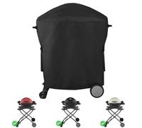 Kivivaka Funda para parrilla Weber Q1000 Q2000 Series, tela Oxford 210D, impermeable, a prueba de polvo, con bolsa de almacenamiento, para negro, 54 x 76 x 69 cm