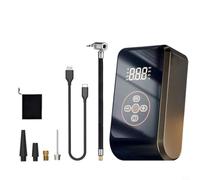 Kivivaka Inflador de neumáticos de coche 120W Bomba portátil 4000mAh para batería 150 PSI Presión Digital Indicador LED Antorcha para Auto para Bicicleta (B)