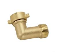 Kivivaka Manguera de jardín Conector de codo de latón de 90 grados para grifo roscado americano, accesorio de riego a prueba de fugas