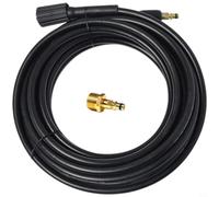 Kivivaka Manguera de lavado de PVC de alta presión compatible con Karcher K Series, tubo de limpieza de 6,5 mm de diámetro interior con accesorios de latón (6 m)