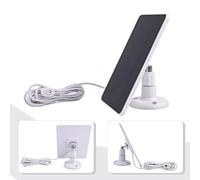 Kivivaka Panel solar de 4 W para reflector Arlo Pro 4 para Ultra 2 Pro 3 5S | Cámara de seguridad monocristalina de 5 V para cargador con cable, color blanco