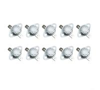 Kivivaka Paquete de 10 interruptores térmicos KSD302 de 16 A AC250 V termostato de disco a presión -30 C a 350 C para electrodomésticos dispositivos de seguridad de sobrecalentamiento (130 ℃)