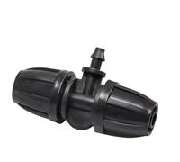 Kivivaka Paquete de 12 conectores en T de púas de 0.5 a 0.25 pulgadas para | Sistemas de riego, accesorios de manguera de jardín con bloqueo para riego de césped de invernadero