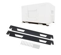 Kivivaka Paquete de 4 soportes de montaje de acero para taller StackTech | 2 soportes de montaje de metal para almacenamiento Toughbuilt StackTech