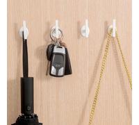 Kivivaka Paquete de 8 ganchos para bobinador de cables blancos, organizador de cables para oficina en casa, soporte de alambre resistente, cables, llaves, cinturones, instalación