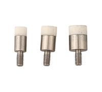 Kivivaka Porcelana para punto plano para medidor de grosor de esfera, indicador digital de punta de contacto de rosca M2.5, diámetro 4 x largo 8 mm, profundidad 10 x largo 4.5 blanco