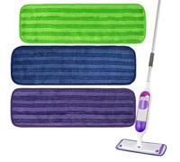 Kivivaka Recambios de almohadillas lavables para mopa Swiffer PowerMop, cabezales de limpieza de microfibra reutilizables para fregonas de 13, 14, 15 pulgadas, paños de limpieza para grasa de pelo de