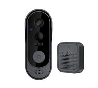 Kivivaka Timbre inalámbrico con video compatible con Tuya 2K HD PIR, detección de movimiento, audio bidireccional, IP65, impermeable, recargable, para batería para cámara de seguridad inteligente para