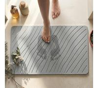 Kivva Alfombra Diatomita - Alfombra Diatomita Baño- Alfombra Baño Secado Rapido - Baño Piedra Diatomea - Alfombrilla - Alfombra Antideslizante - 60x40 - ANTIBACTERIANA - Bath Mat