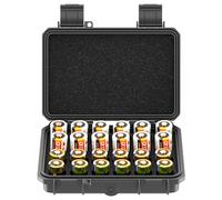 KIWIFOTOS Organizador de 24 ranuras para baterías CR123A CR18350 CR17345 CR16340 CR15270 CR2, IP67 impermeable y a prueba de golpes