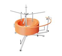 KiwiHood Dispensador de bobinas para calefacción por suelo radiante, galvanizado, con bolsa de transporte, diámetro ajustable, 20 - 65 cm, carga máxima de 200 kg, para tubo de calefacción PEX PERT
