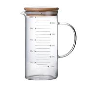 KIXZSAZ Jarra medidora precisa con vidrio de borosilicato de calidad, medición transparente, ideal para servir bebidas frías y calientes en casa, apta para, 1000 ml