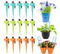 Kizaten 15 Piezas Riego por Goteo Automático Kit,Ajustable Dispositivo de Riego con Válvula de Control Regar Plantas Macetas Flores para Jardín Hogar Interior Exterior Vacaciones