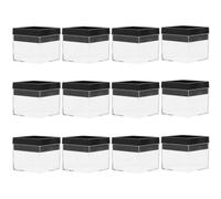 KJHBV Caja de Plástico Transparente Estuche Resistente de 12 Piezas para Almacenamiento de Minerales Tapa para Muestras y Exhibición de Colecciones