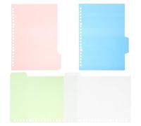 KJHBV de Separadores de Pestañas Diseño Innovador 10 Conjuntos Material Pp y 4 Páginas por Set y Organización Rápida para Cuadernos B5 Ideales para Presentaciones