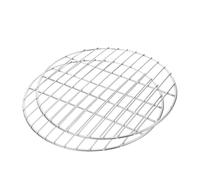 KJHBV Parrilla Redonda de Acero Inoxidable para Asar y Ahumar 2 Piezas | Malla de Tamaño Óptimo, Fácil Limpieza y Mantenimiento, Color Plata, Uso en Cocción y Preparación