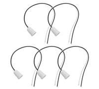 KJHBV Portalámparas E12 con Cable Blanco, 5 Piezas, Casquillo de Plástico con Compatibilidad y Montaje Rápido para Jardín y Sala de Estar