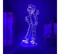 KJsdaADSA Lámpara de anime 3D Ilusión para inodoro Hanako Kun Luz de noche LED para decoración de dormitorio Luz de noche colorida Regalo para inodoro Hanako Kun - Control remoto