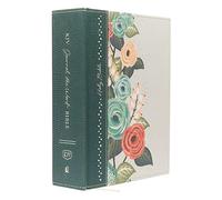 KJV, Journal the Word Bible, Large Print, Green Floral Cloth, Red Letter Edition: Reflect, Journal, or Create Art Next to Your Favorite Verses
