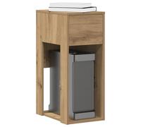 KKgypkn Armario para ordenador con cajón de roble Artisan, 30 x 44 x 74 cm, para almacenamiento de torre de ordenador y escritorio, roble organizado