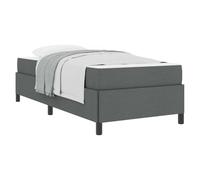 KKgypkn Cama con somier gris oscuro de 80 x 200 cm de tela con colchón y somier de láminas - Cama moderna con muelles ensacados y relleno de espuma para mayor estabilidad y ortopédica