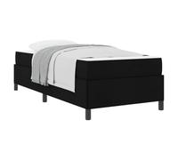 KKgypkn Cama con somier negro de 80 x 200 cm de tela con colchón y somier de láminas - Cama moderna con muelles ensacados y relleno de espuma para comodidad ortopédica