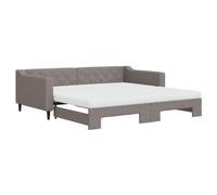 KKgypkn - Cama de día extensible con 2 colchones, 100 x 200 cm, sillón de tela, sofá cama y cama de invitados, cómodo colchón de espuma, marco de madera y metal resistente, moderno