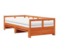 KKgypkn Cama de día extensible con somier y 2 colchones, 90 x 190 cm, madera maciza de pino