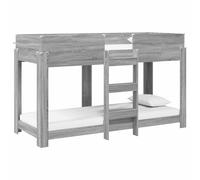 KKgypkn Litera infantil Sonoma gris 75 x 190 cm de madera con dos plazas y marco estable
