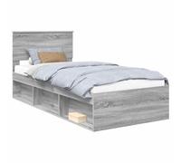 KKgypkn Marco de cama Sonoma de 90 x 200 cm de madera maciza de pino con somier fijo y cabecero, diseño moderno para dormitorio contemporáneo, más resistente