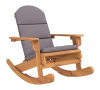 KKgypkn Mecedora de jardín de madera de acacia con respaldo para terraza y balcón, estilo Adirondack