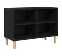 KKgypkn Mueble para TV con patas de madera en color blanco, 69,5 cm de ancho y 4 compartimentos de diseño escandinavo, dimensiones 69,5 x 30 x 50 cm