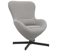 KKgypkn Sillón de huevo moderno de tela con función giratoria de 360 grados y reposabrazos giratorios