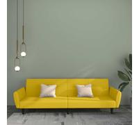 KKgypkn Sofá cama de 2 plazas con cama de terciopelo amarillo plegable de terciopelo para dormitorio de invitados y salón, sofá cama pequeño