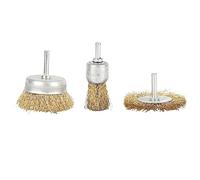 KKPLZZ Cepillo de Alambre de Taladro Eléctrico de Acero Inoxidable, Paquete de 3 Cepillos de Pluma Inalámbricos para Eliminación de óxido y Pintura, con 4500RPM máx.