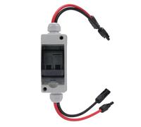 KKPLZZ Instalación Al Aire Libre Solar del Interruptor de Desconexión 30A 2 | Disyuntor Fotovoltaico, ABS y Cobre, Uso en Interiores y Exteriores, Panel a Inversor, Protección contra Sobrecarga,