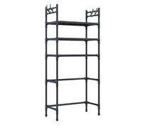 KLACK Estantería Organizadora sobre Lavadora 3 Niveles | Estructura de Acero 16 mm, Ganchos Laterales, Patas Antideslizantes, Diseño Abierto, Montaje Sencillo