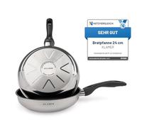 Klamer Sartén 24 cm de Inducci├│n Antiadherente Bordes Altos, Recubrimiento Premium, Sart├ moż Universal de