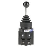 Klanata CS402 Interruptor de Joystick - 4 Posiciones, Monopalanca de 30mm, 4NO, Ángulo ±30° - Retorno Momentáneo - Control Industrial para Circuitos AC 50Hz y DC