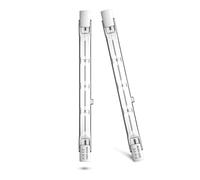 Klarlight Bombillas Halógenas R7s 118mm 400W 7500lm Dimmable 240V J Type Blanco Cálido 2800K Regulable J118 Halogen Lineal Bombillas Halógenas De Alambre De Tungsteno De Doble Extremo, 2pcs