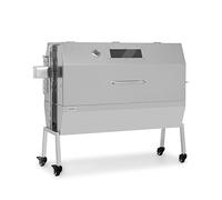 Klarstein Asador Giratorio Barbacoa, Parrilla Giratoria 2 en 1, Asador Barbacoa Electrico, Parrilla de Cerdo Extra Grande con Ruedas, Pollos Giratorio Exterior Rejilla Acero Inoxidable